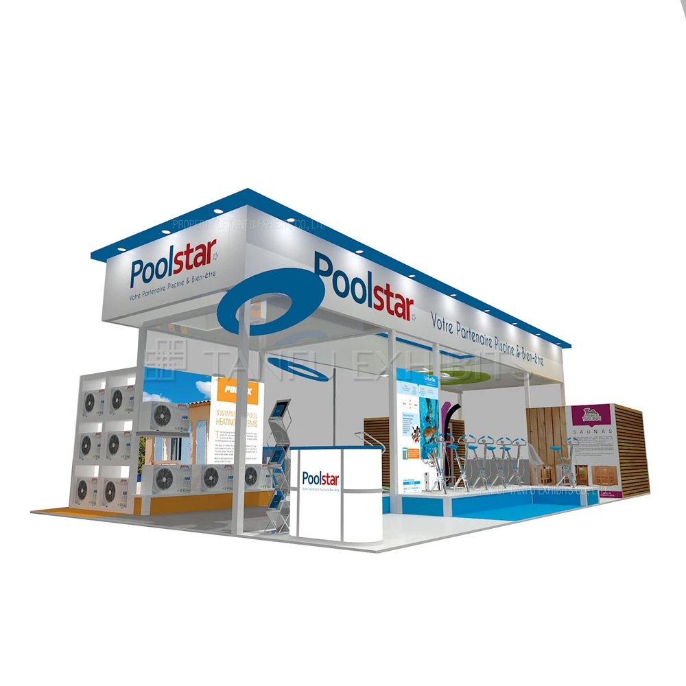 Modular Backdrop Exhibition Booth Rental Trade Fair Equipment Custom Sizes Customized Color Aluminum Fabric Construction Easy