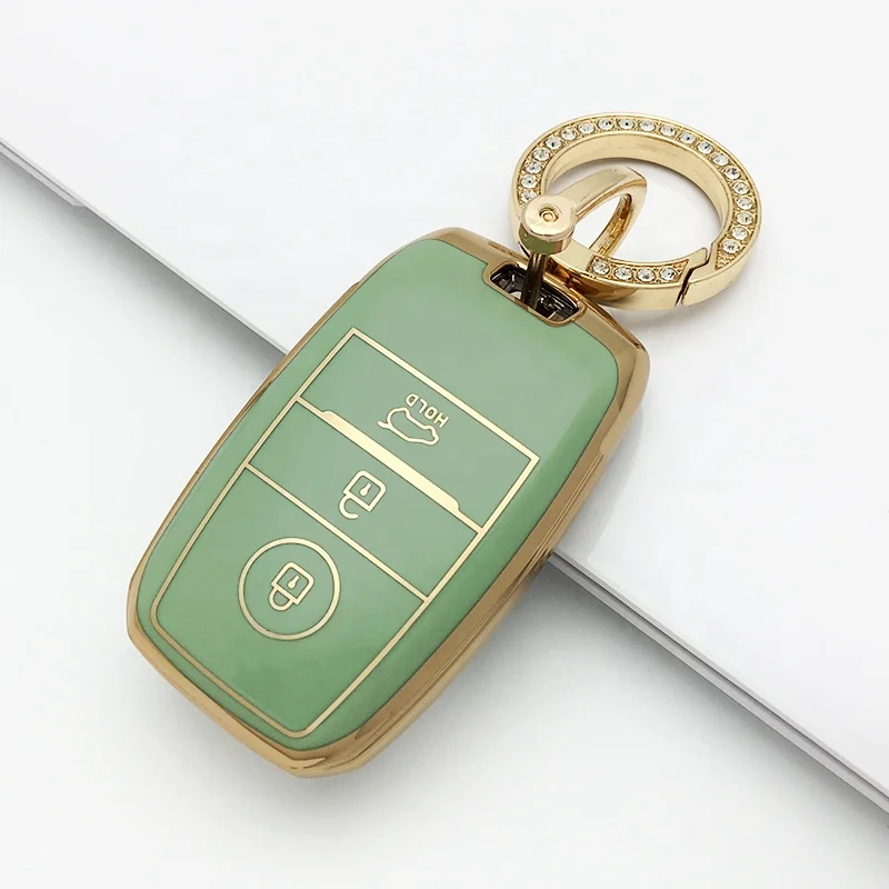 TPU 3 Button Car Remote Key Cover Case Holder Keychain for Kia Optima Sorento Niro Soul Accessories