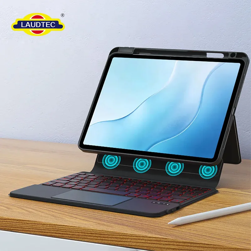 Magnetic Detachable Tablet Keyboard with 180° Stepless Stand for iPad Air 13