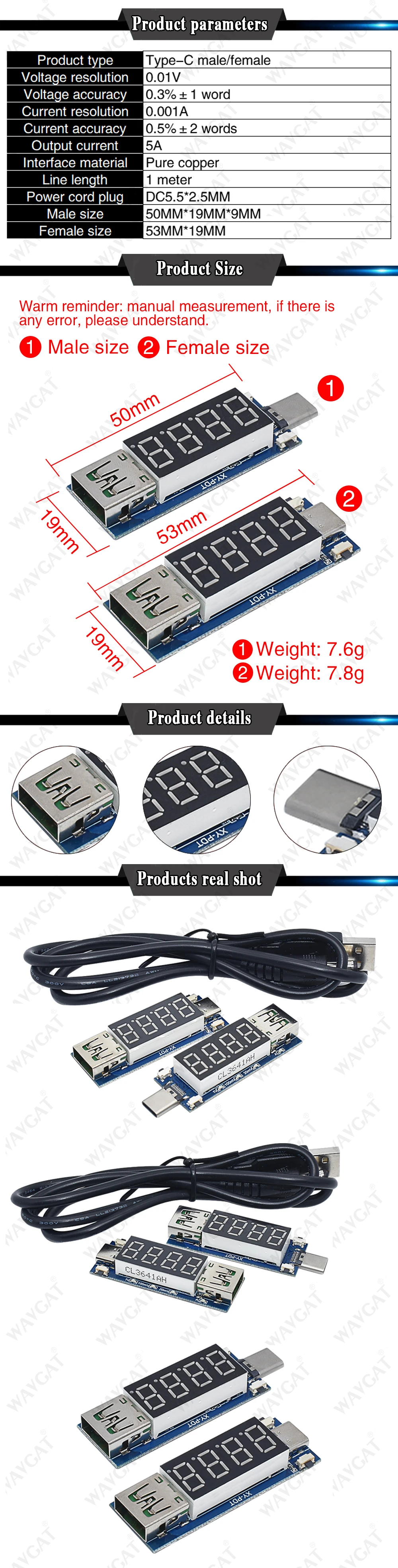 Typec Pd Decoy Module Quick Charge Trigger Module Dc Digital Display