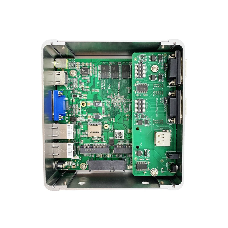 Mini Computer Fanless Industrial Mini Pcs Computer with 2 Lan Ports Intel I5 I7 for windows 10