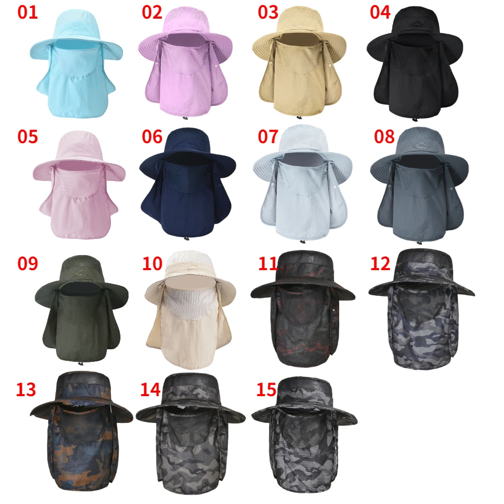 Aterproof Bucket Cap Uv Protection Fisherman Sun Hat With Neck