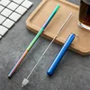 Blue Case+ Rainbow Straw