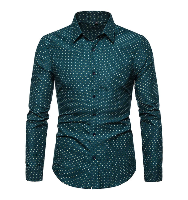Spring and autumn men's long-sleeved plaid shirt Korean version of men's cotton long-sleeved shirt factory wholesale