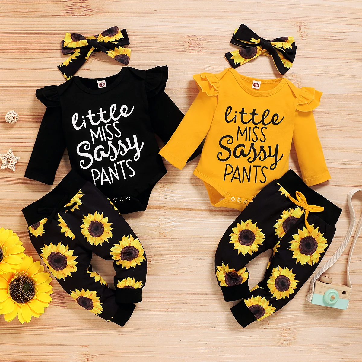 infant girl sunflower outfit