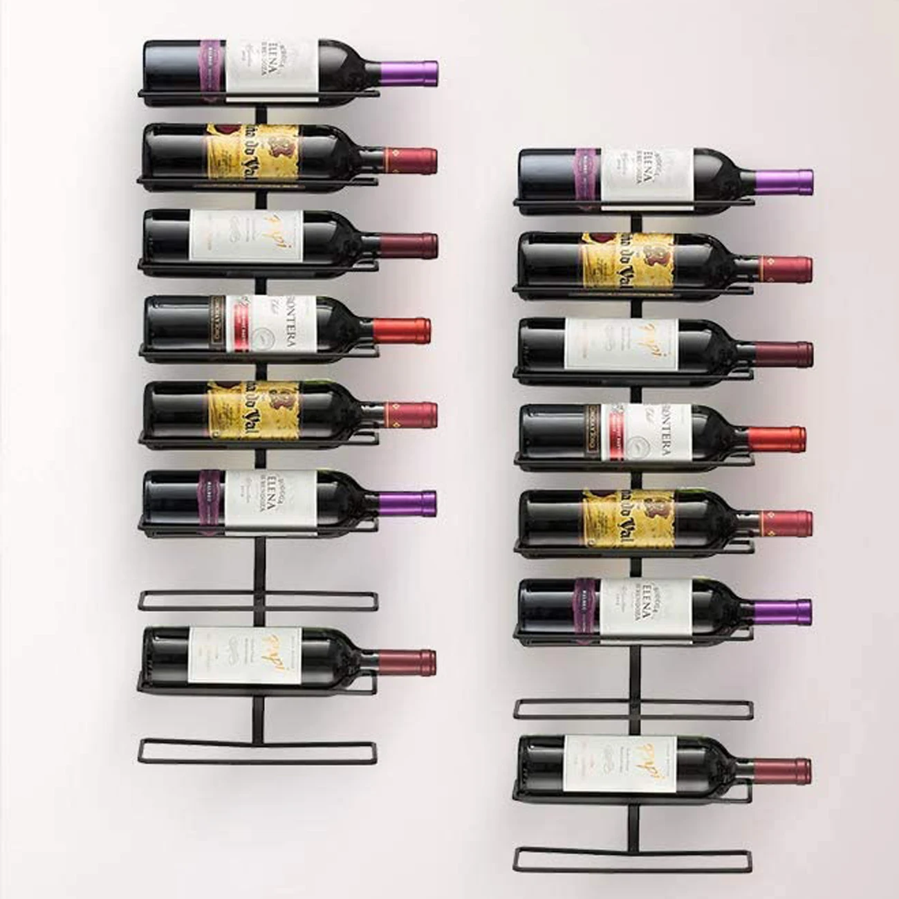 Wall Mount Wine Holder Storage Holds 9 Bottles Wine Display Rack Buy