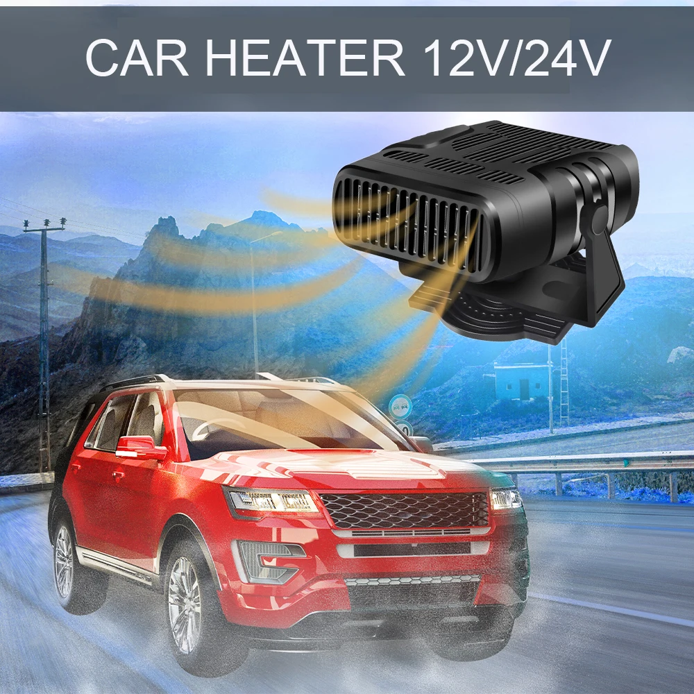 Podofo Car Heater 12v/24v Portable Car Heater Defroster For Vans Cars