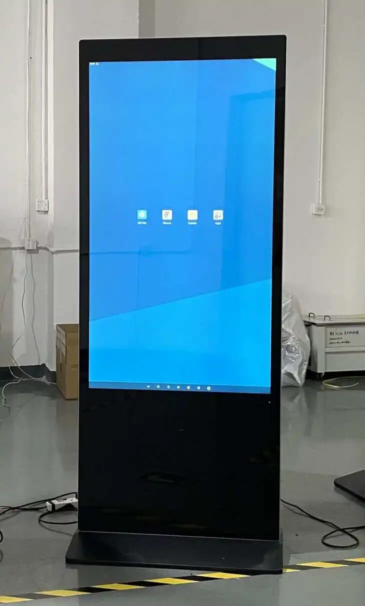 Floor Standing Kiosk Digital Signage and Display Wifi Lcd Touch Screen Totem Kiosks With Movable Wheels and CMS Software