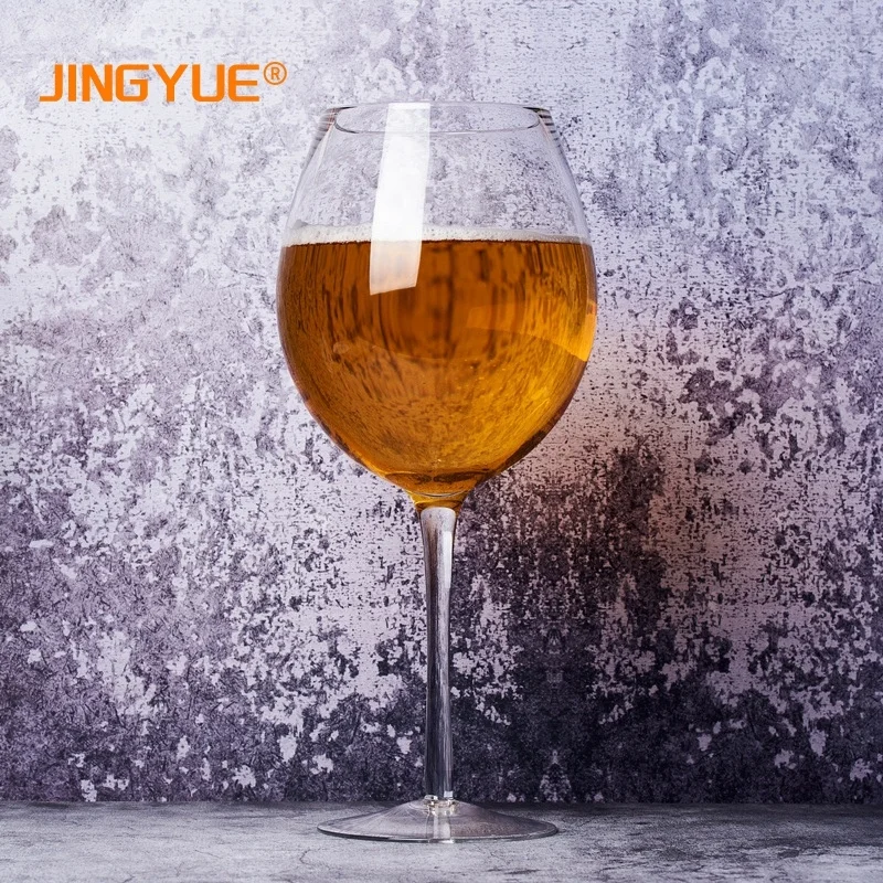 JINGYUE 3200ml Creative Oversized Extra Large Long Stem Glass Cup Clear Goblet Giant Wine Beer Glass for Bar