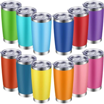 Hot Sale Coffee Cups 20 oz Powder Coating Stainless Steel Travel Mugs Vacuum Insulated Tumblers With Lid