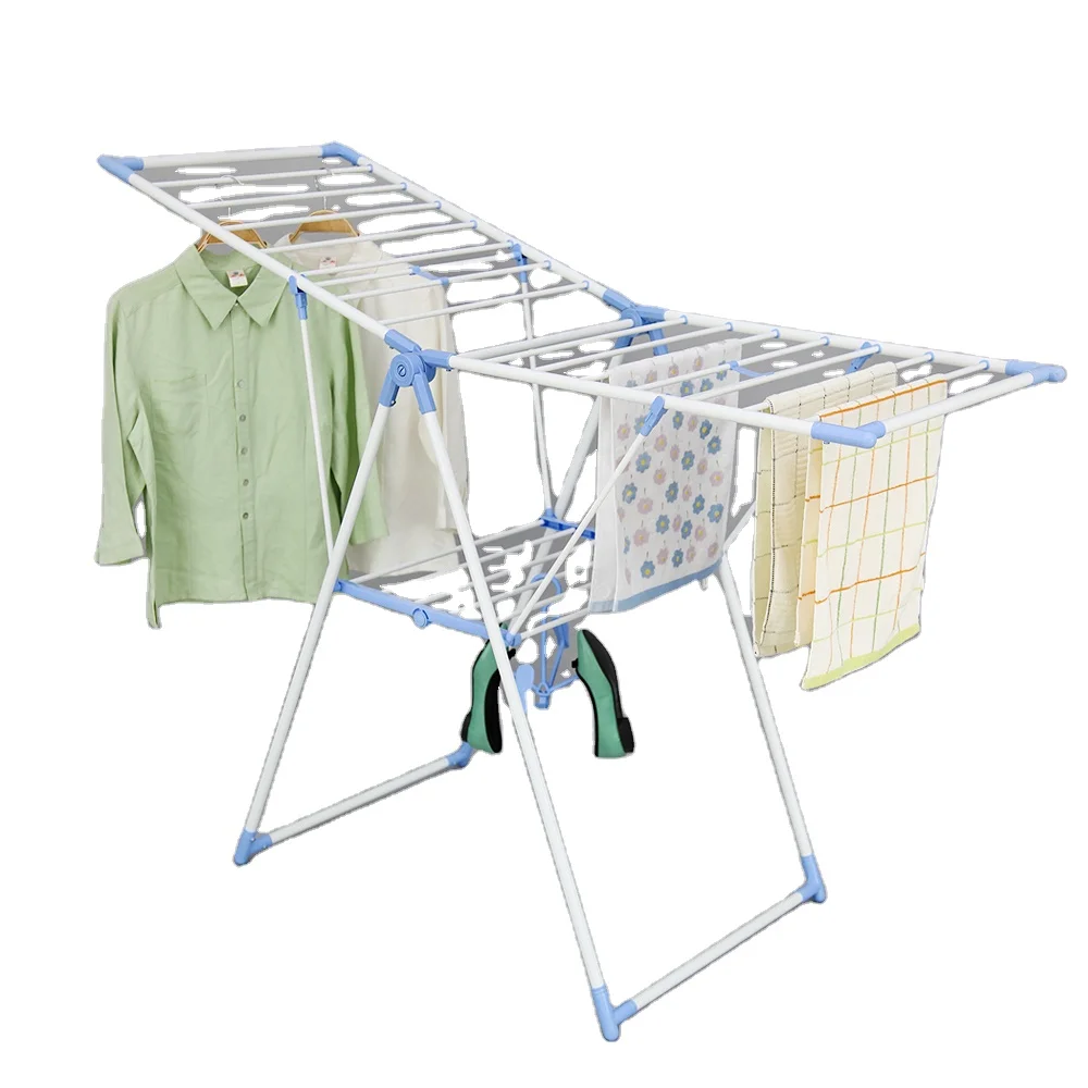 Attractive Simple Design Hanging Wrought Iron Clothes Drying Rack Shelves