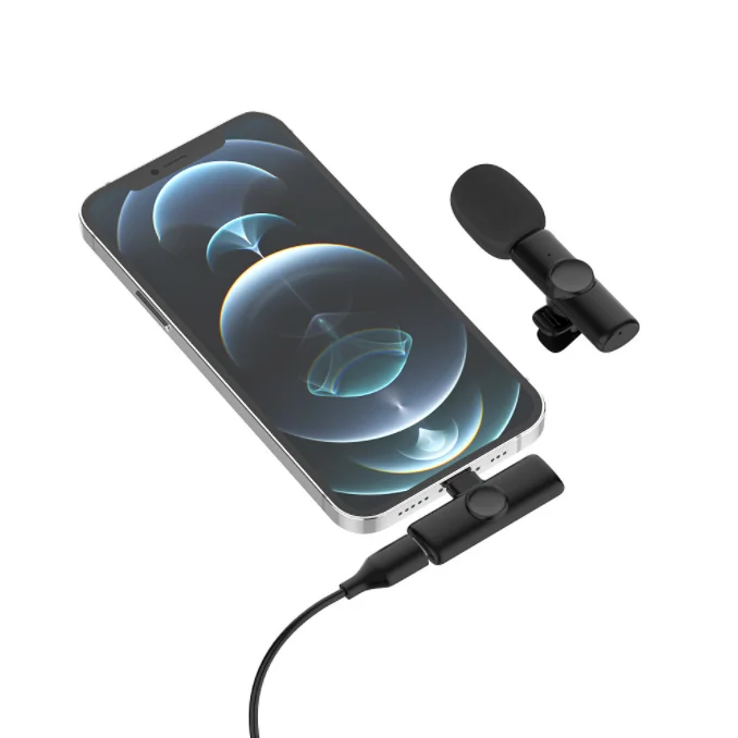 Microphone Lavalier sans fil micro cravate double K9-C-2IN1 Type-C pour  android USB C, enregistrement audio vidéo