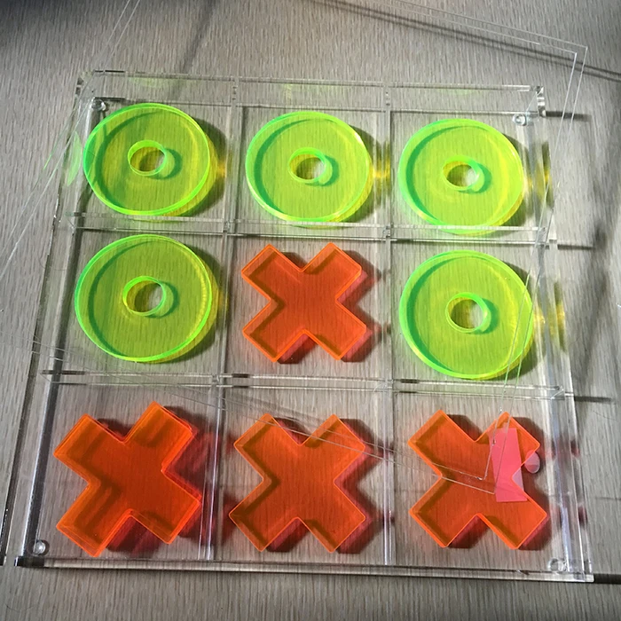 Acrylic Neon Tic Tac Toe Game Set
