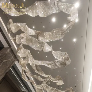 Zhongshan Premium Crystal LED Lamp Light Decor Multi-Color Chandelier Hanging Pendant for Hotel Decorative Web Design