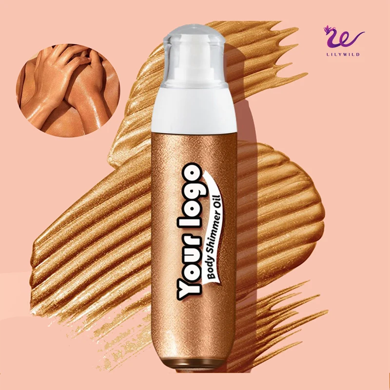 New Formulation Skin-Friendly Shimmer Body Spray 7 Shades Shimmer Cream Vegan Shimmering Body Oil