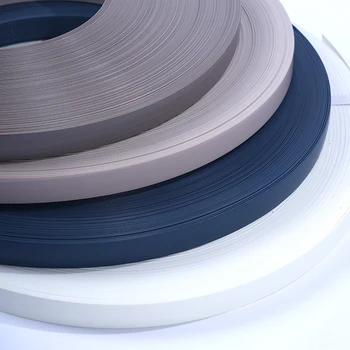 Shinny Bendable Plastic Co-Extrusion PVC Solid Color Kitchen Edge Banding Lipping Furniture Decorative Laminate Wood Acryl