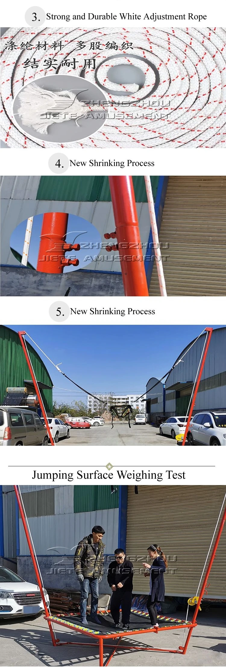 Single Bungee Jumping for kids and adults bungee trampolines outdoor playground