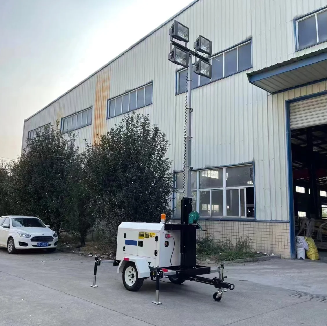 LETON POWER Construction Portable Led Mobile Flood Tower diesel Light Tower Portable Generator Garden with Lights Price