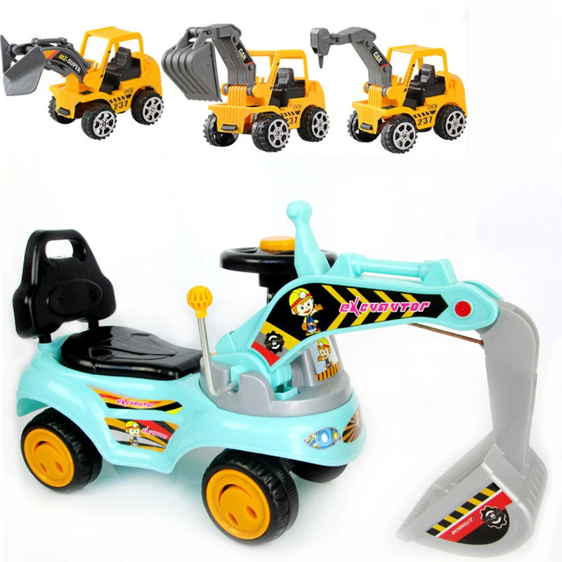 Batteries Powered Childeren's Construction Dig Excavator Toys for 3 4 5 6 7 Year Old Boys