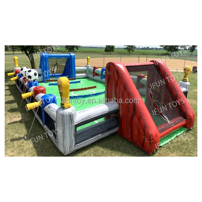 Commercial Human Foosball Inflatable Slip n Slide Football Human Table Soccer for Team Building Games
