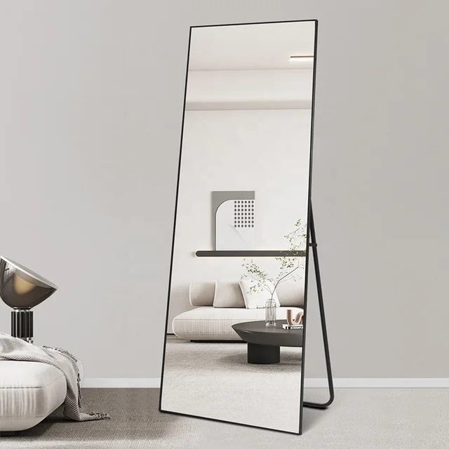 Home Decoration Rectangle Framed Frameless Full Length Dressing Mirror Wall Mounted