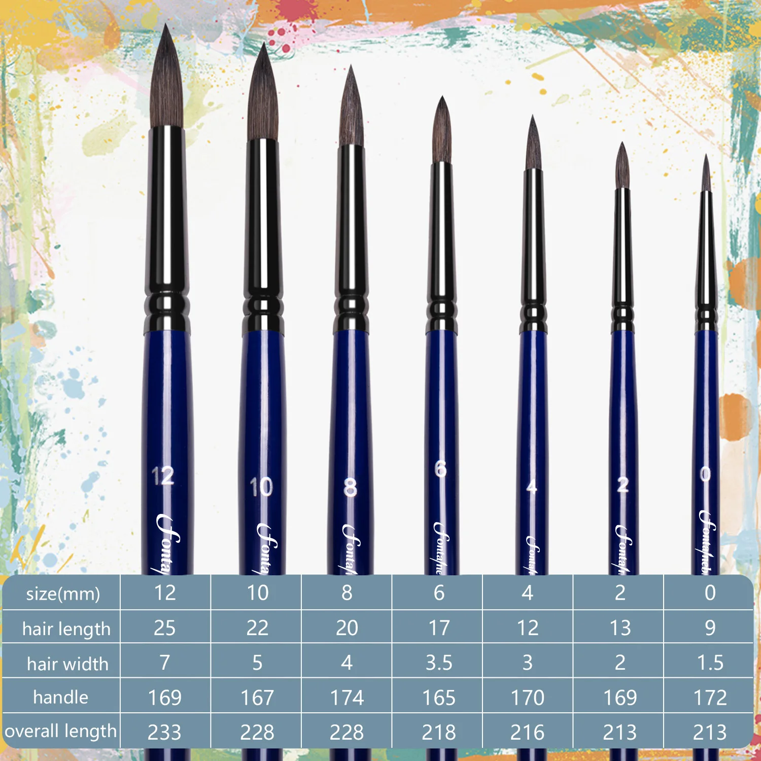 Exclusive Handmade Soft Natural Watercolor Paint Brush Wholesale OEM Artist Paint Brush for Professional Watercolor Painting