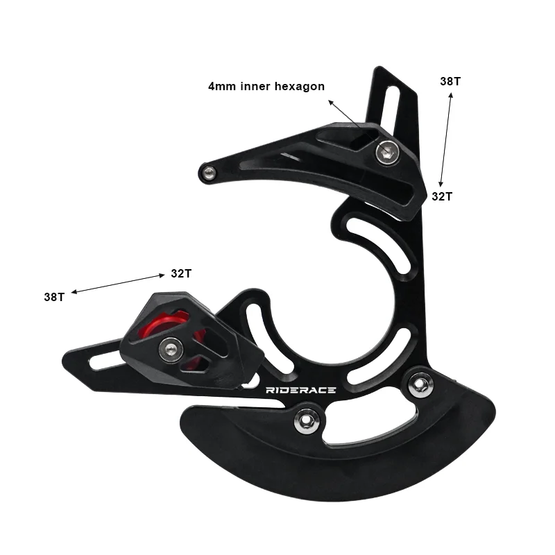 RIDERACE Mountain Bike Pulley Chains Stabilizer MTB ISCG05 Chain Guide BB Mount DH 32-38T Chaining Protector Plate Bicycle CG04