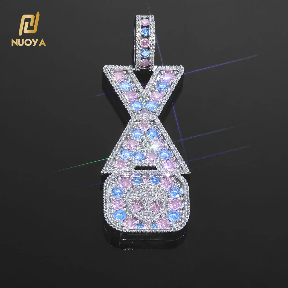 Iced Out Custom Letter Pendant.