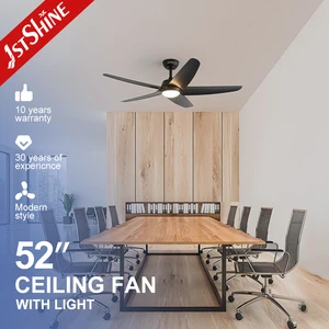 1stshine LED Ceiling Fan 52 Inches DC Motor Low Noise 5 Plastic Blades Smart Ceiling Fan with Remote
