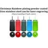 Christmas Rainbow plating 16oz stainless steel can