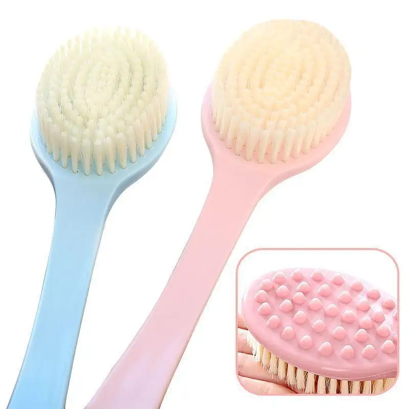 Smell Removing Dehumidification Long Handle for Body Double Two Sides Back Detachable Natural Bristle Shower Bath Brushes