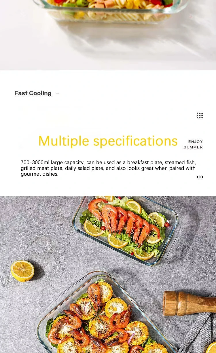 Heat Resistant Microwave Bakeware Glass Bakeware Bakeware Food Container