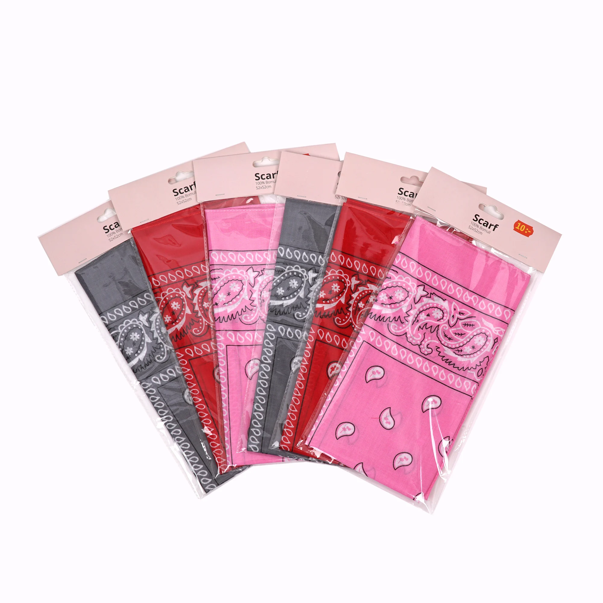 
Бандана из натурального хлопка на заказ, квадратная однотонная хлопковая бандана без рисунка 