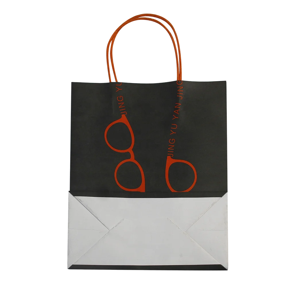 2023 Latest Fancy Design Packaging Gift Bags Luxury Your Own Logo Eyeglass Paper Bag With Handle for Spectacles Optical Shop
