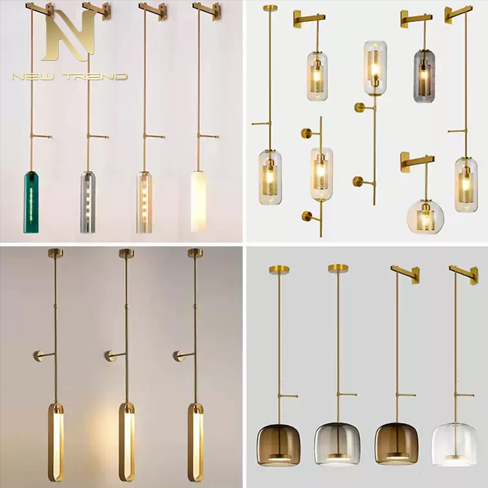 applique murale moderne cpl-475, finition noir mat – Éclairage LED à douille E14 avec verre transparent pour couloir et escalier