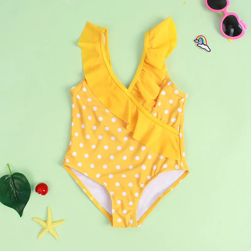 Custom Wholesale Printed  One Pieces Baby Pool Clothing Kids Swimwear Beachwear For Girls Bikini factory