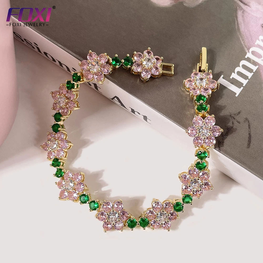 Set Di Braccialetti Colorati Con Pietre, Placcati In Oro 18kt, Per Donna, Ipoallergenici, Regolabili, Confezione Regalo