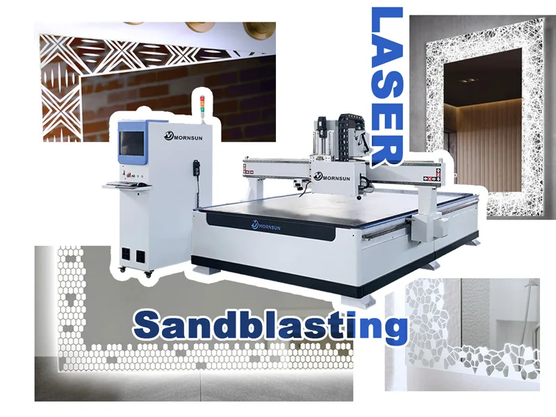 CNC Mirror Glass Processing Machine Smart LED Mirror Making Machine Laser Sandblasting Machine