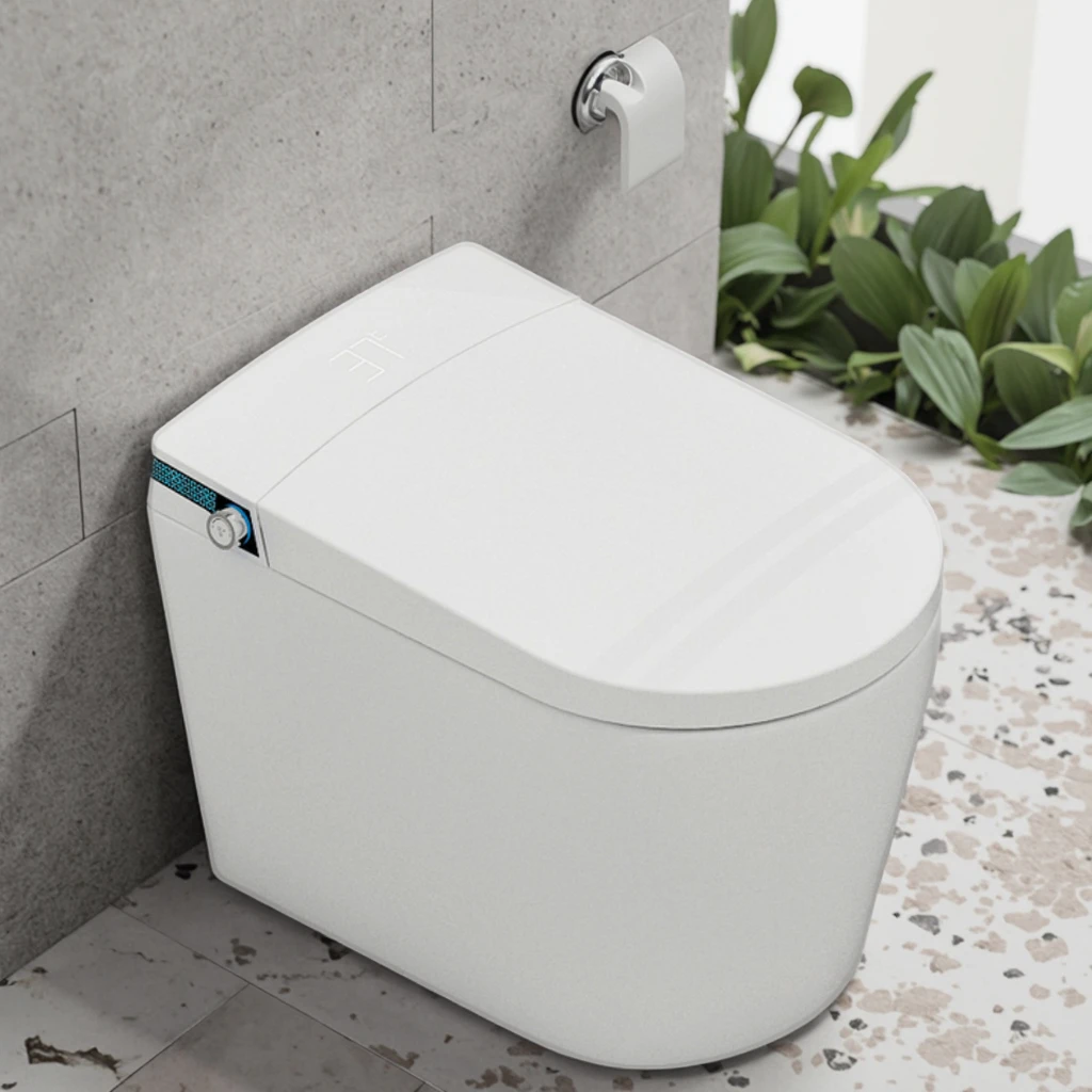 Mini Size Design Bathroom Automatic Flush One Piece Ceramic Intelligent Toilets Electronic Sanitary Ware Smart Toilet