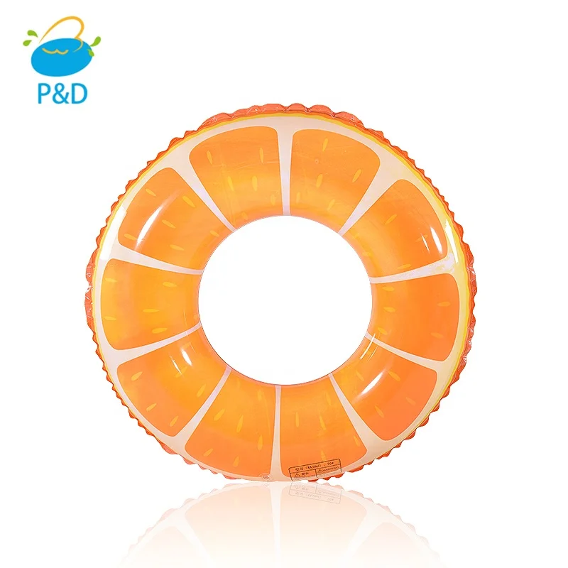 Customized Summer Party Fruit-Inspired PVC Inflatable Swimming Rings Water Ring Pool Float Tube for Kids and Adults