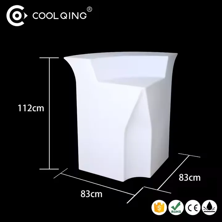 product modern 16 color changing led glowing ip65 rated waterproof pe plastic counter table with remote control for home bar application-3