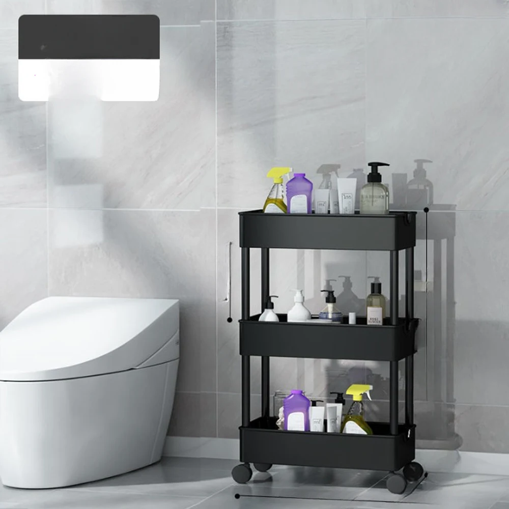 Modern Mobile Storage Cart with Locking Wheels Ideal for Snacks Books Plants