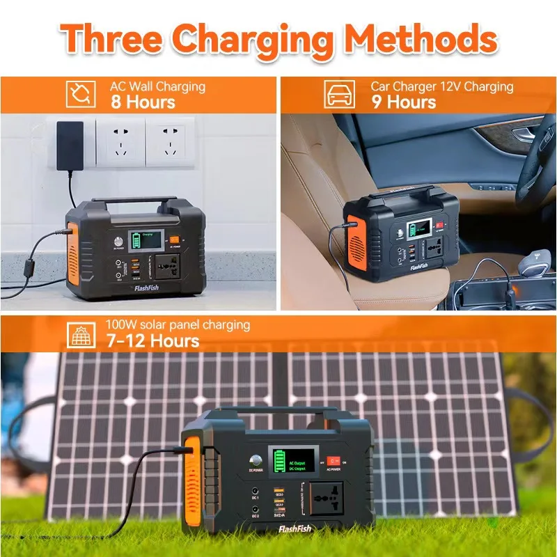 200W 151Wh Solar Energy Inverter Generators Power Supply Station for Home Use with Lithium Ion Battery for Car and Solar Panel