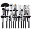 40pcs black silver