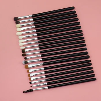 20pcs makeup brush set for eye shadow eye liner brush wooden handle custom eye makeup brushes vegan for makeup