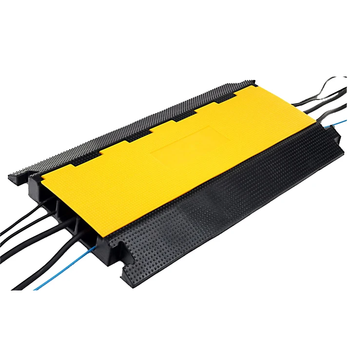 Rubber Cable Protector 5 Channel ,Rubber Cable Tray ,heavy Duty Pu Plastic Cable Car Ramp