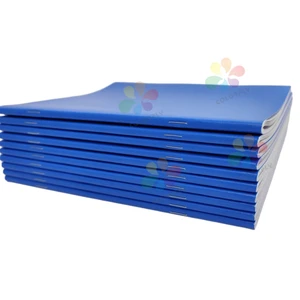 A5 Blue Texture Notebook 96 Pages Staple Binding Woodfree Paper Soft Cover for Kazakhstan Market Bulk Order