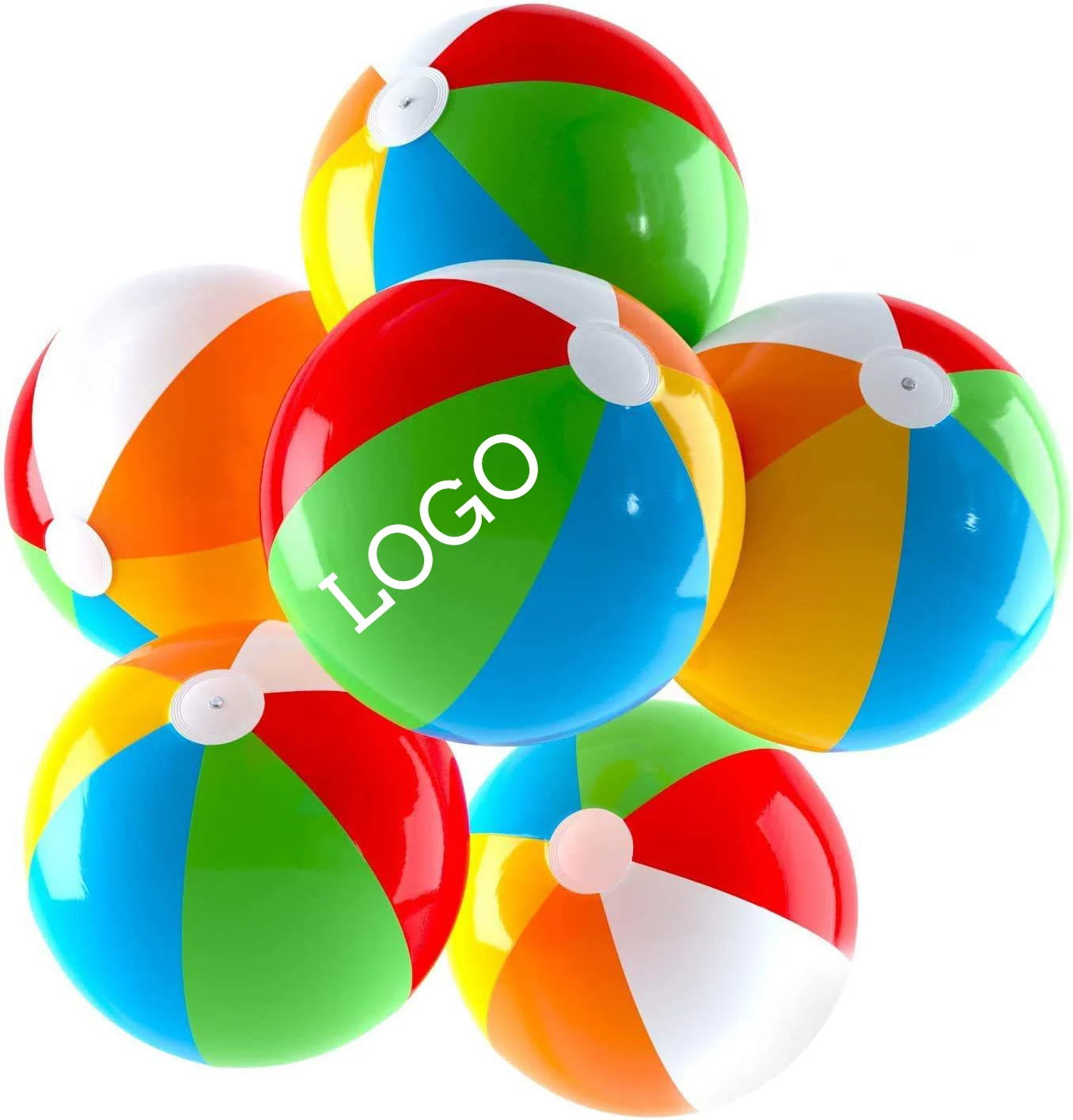 Promotion Advertising Colorful No Minimum Custom Branded with logo Printing Customisable Pvc Inflatable Outdoor Beach Ball Favor