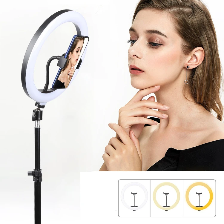 Nuevo 10 pulgadas Aros de luz para selfies regulable remoto anillo de luz  led para maquillaje tik tok facebook fotografía