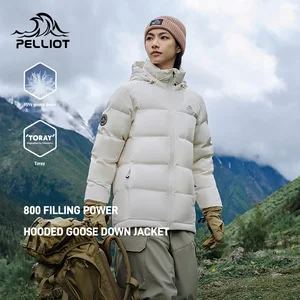 Women's 800 Filling 95%Goose Down Jacket A/W New Light Warm Wind-Proof Hooded Jacket Outdoor Hiking Mountaineering Clothing